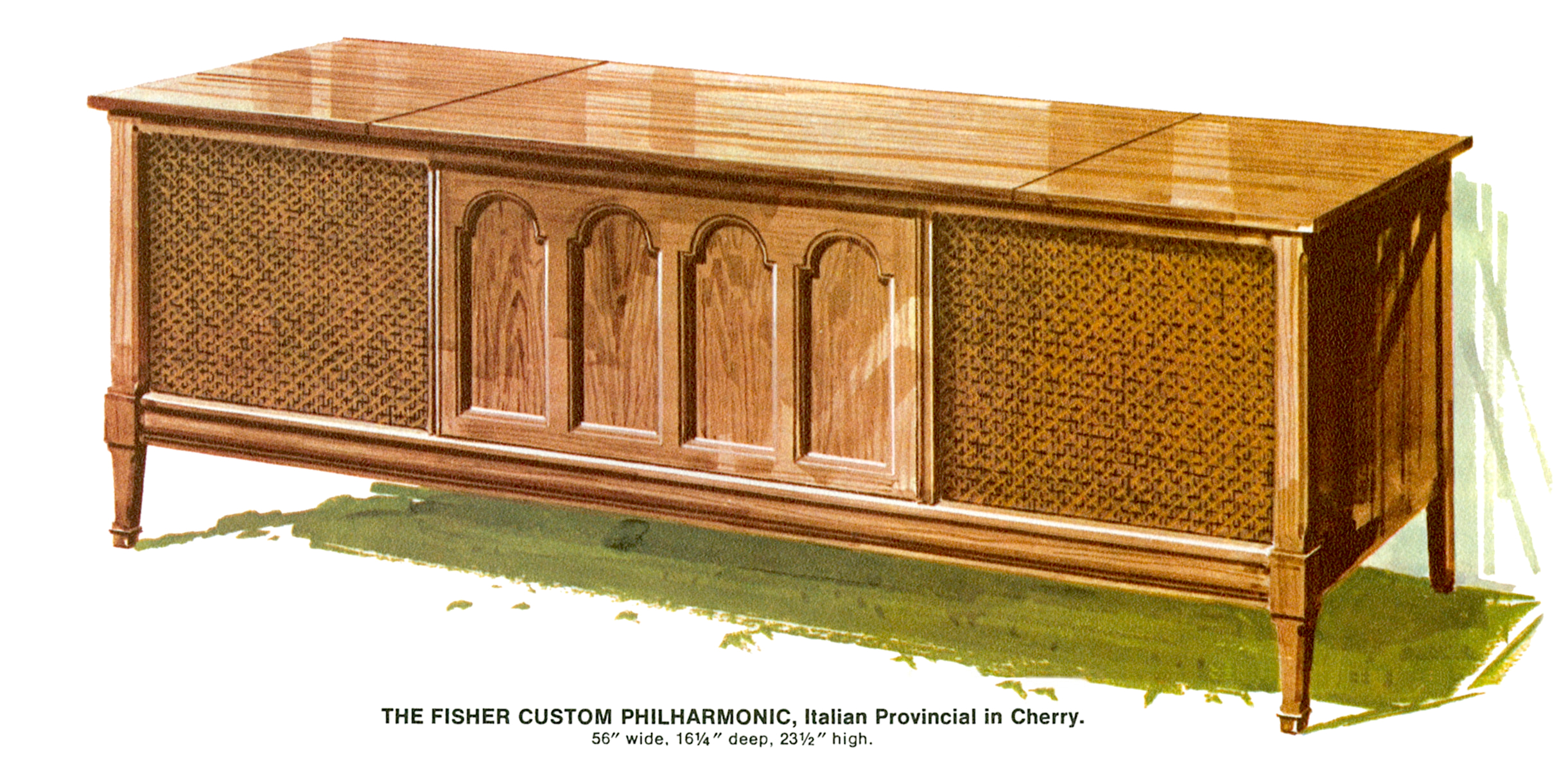 1967 Fisher P-292-IP Philharmonic Italian Provincial Console